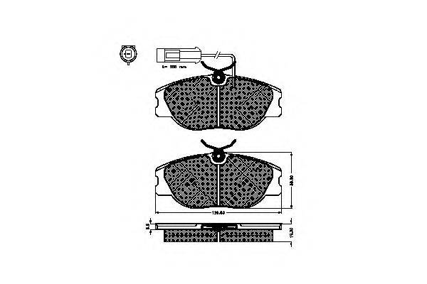 ALFA ROMEO 0060 777 621 Комплект гальмівних колодок, дискове гальмо