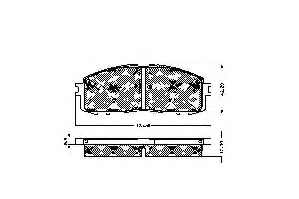 TOYOTA 04492-14100 Комплект гальмівних колодок, дискове гальмо