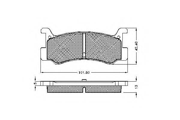 DAIHATSU 04492-87708 Комплект гальмівних колодок, дискове гальмо