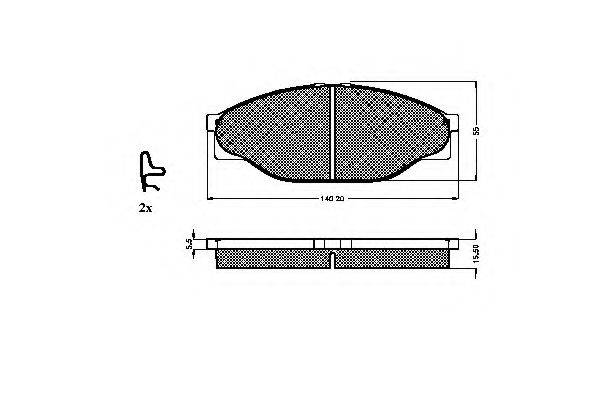 TOYOTA 04465-35270 Комплект гальмівних колодок, дискове гальмо