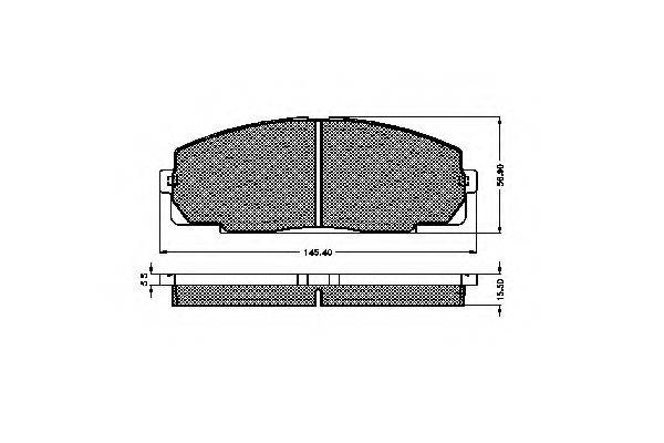 TOYOTA 04465-26100 Комплект гальмівних колодок, дискове гальмо