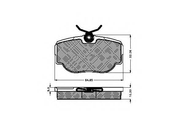 LAND ROVER SFP100470 Комплект гальмівних колодок, дискове гальмо