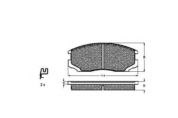 DAIHATSU 04465-B4010 Комплект гальмівних колодок, дискове гальмо