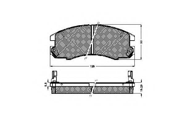 TOYOTA 0446520210 Комплект гальмівних колодок, дискове гальмо