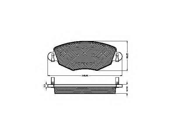 FORD 1 204 843 Комплект гальмівних колодок, дискове гальмо