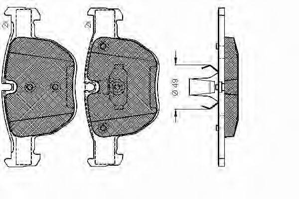 LAND ROVER SFC500080 Комплект гальмівних колодок, дискове гальмо