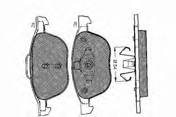 FORD 1519528 Комплект гальмівних колодок, дискове гальмо