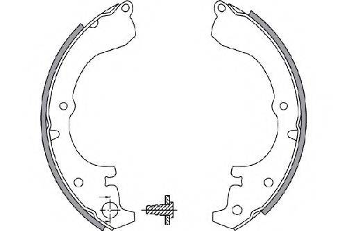 TOYOTA 0449712100 Комплект гальмівних колодок