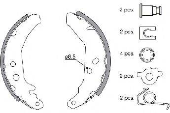 FORD 6183876 Комплект гальмівних колодок
