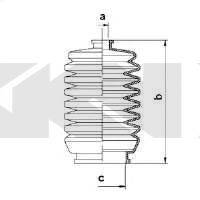 DAIHATSU 4553587505 Комплект пильника, рульове керування