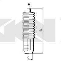 SPIDAN 83794 Пильовик, рульове управління