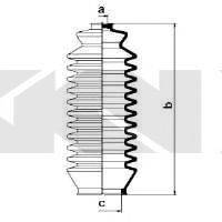 TOYOTA 4553510021 Комплект пильника, рульове керування