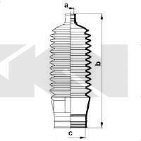 DAIHATSU 4553587710 Комплект пильника, рульове керування