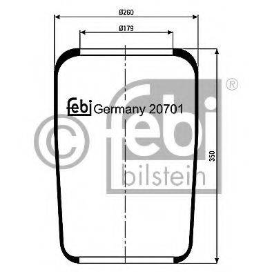 FEBI BILSTEIN 20701 Кожух пневматичної ресори