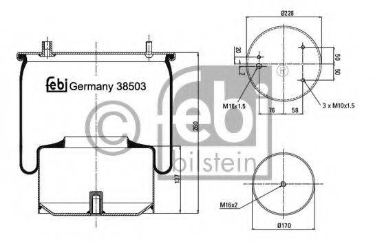 DAF 1697 682 Кожух пневматичної ресори