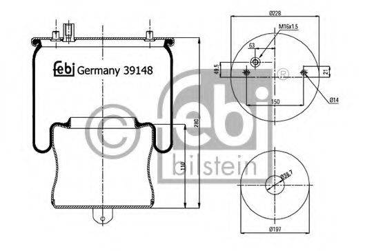 VOLVO 20 573 109 Кожух пневматичної ресори