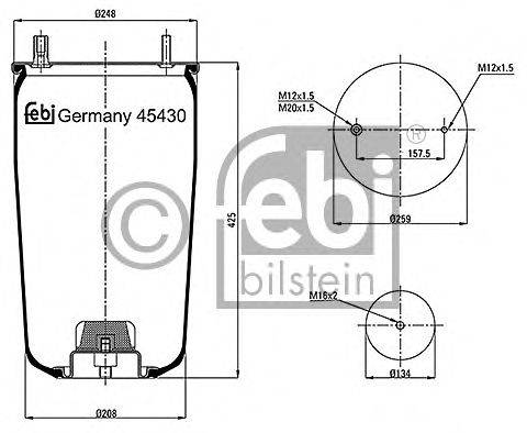 FEBI BILSTEIN 45430 Кожух пневматичної ресори