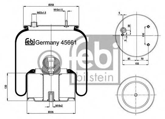 DAF 1153 933 Кожух пневматичної ресори