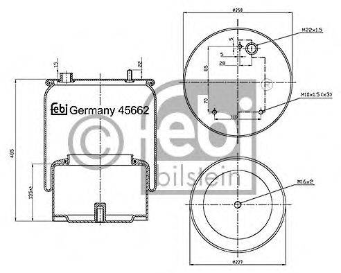 FEBI BILSTEIN 45662 Кожух пневматичної ресори