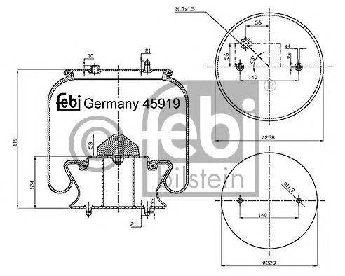 FEBI BILSTEIN 45919 Кожух пневматичної ресори