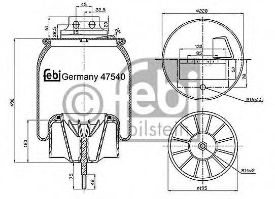 IVECO 4127 0463 Кожух пневматичної ресори