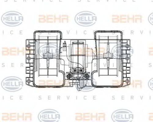 BEHR HELLA SERVICE 8EW009158151 Вентилятор салону