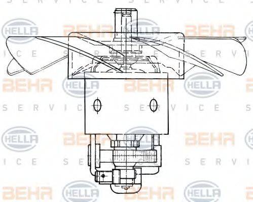 BEHR HELLA SERVICE 8EW009160341 Вентилятор салону