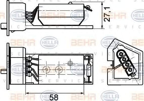 BEHR HELLA SERVICE 9XX 351 029-131