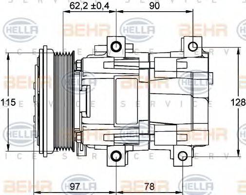 BEHR HELLA SERVICE 8FK 351 113-191