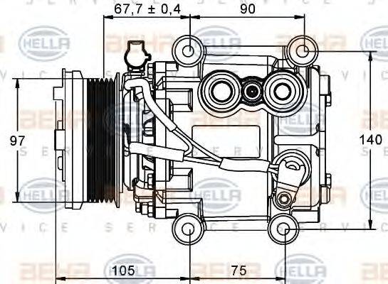 BEHR HELLA SERVICE 8FK 351 113-221