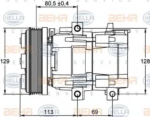 BEHR HELLA SERVICE 8FK 351 113-241