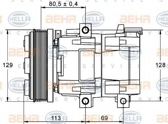 BEHR HELLA SERVICE 8FK 351 113-391