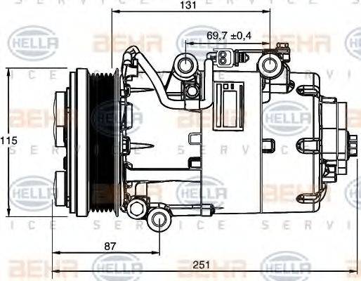 BEHR HELLA SERVICE 8FK 351 113-481