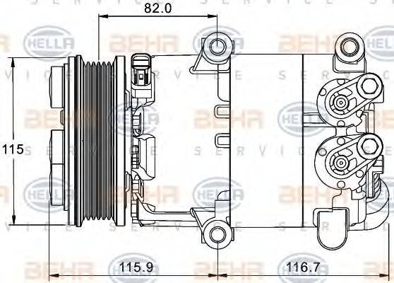 BEHR HELLA SERVICE 8FK 351 334-061