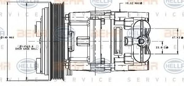 BEHR HELLA SERVICE 8FK351334131 Компресор, кондиціонер