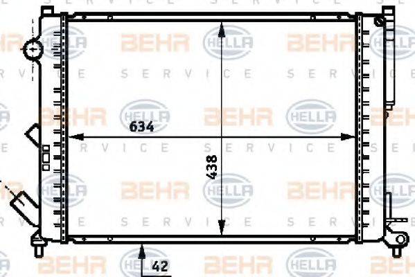 BEHR HELLA SERVICE 8MK376718061 Радіатор, охолодження двигуна