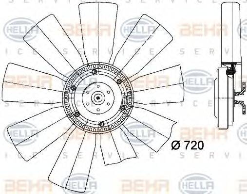 BEHR HELLA SERVICE 8MV 376 727-091