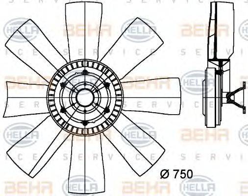 BEHR HELLA SERVICE 8MV 376 727-151