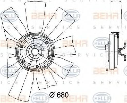 BEHR HELLA SERVICE 8MV 376 729-421