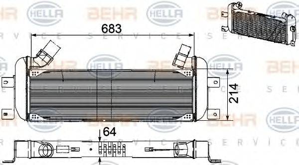 BEHR HELLA SERVICE 8ML376756191 Радіатор, рециркуляція ОГ