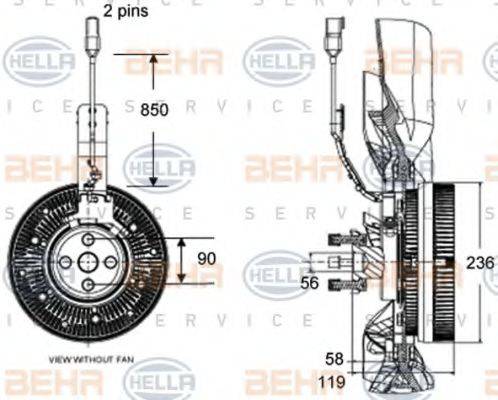 BEHR HELLA SERVICE 8MV 376 758-541