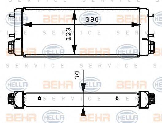 BEHR HELLA SERVICE 8MO376780681 масляний радіатор, моторне масло