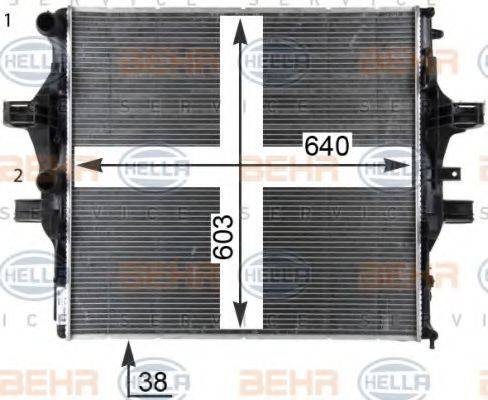 BEHR HELLA SERVICE 8MK376903611 Радіатор, охолодження двигуна