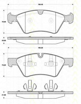KAWE 81753 Комплект гальмівних колодок, дискове гальмо
