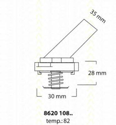 VALEO 820575 Термостат, охолоджуюча рідина