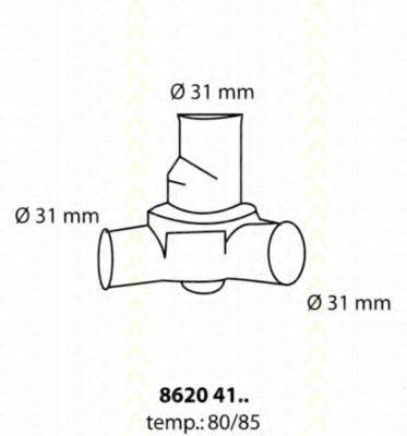 LANCIA 4334988 Термостат, охолоджуюча рідина