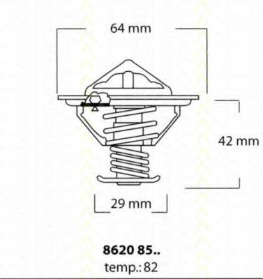 VALEO 820849 Термостат, охолоджуюча рідина