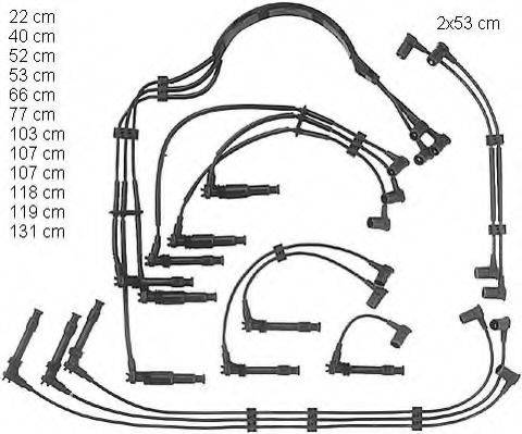 PORSCHE 964 602 014 01 Комплект дротів запалювання