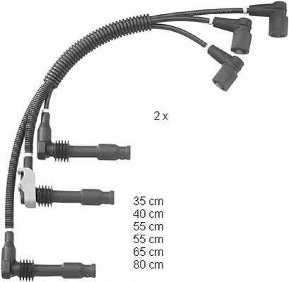 OPEL 1612623 Комплект дротів запалювання