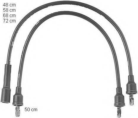 OPEL 16 12 444 Комплект дротів запалювання